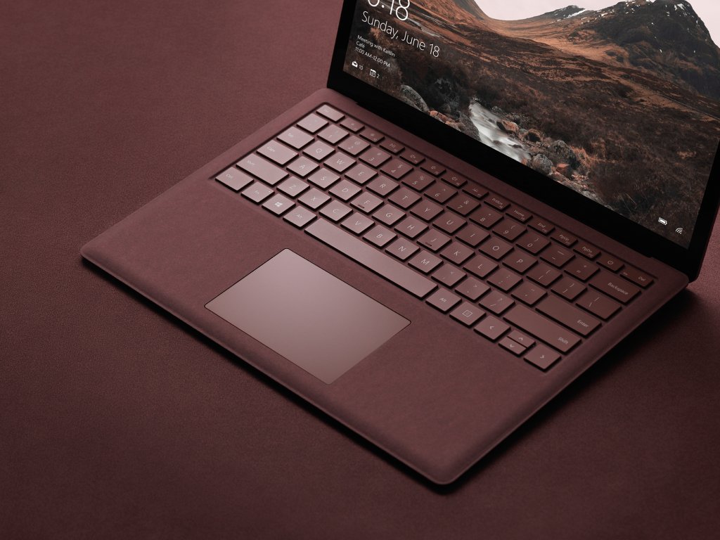 Microsoft The interior is wrapped in suede.